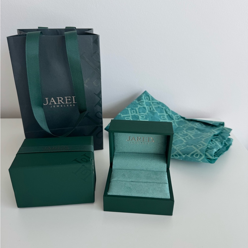 JARED Jewelry Box and Gift Bag Set in Green